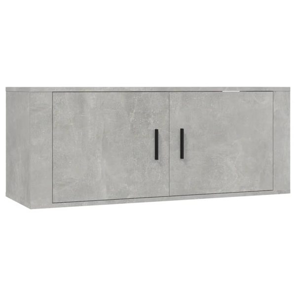 Móvel de TV de parede 100x34,5x40 cm cinzento cimento - Image 2