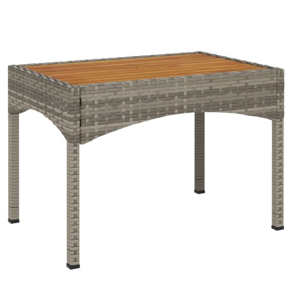 3 pcs conjunto lounge de jardim c/ almofadões vime PE cinzento - Image 3