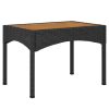 3 pcs conjunto lounge de jardim c/ almofadões vime PE preto - Image 3