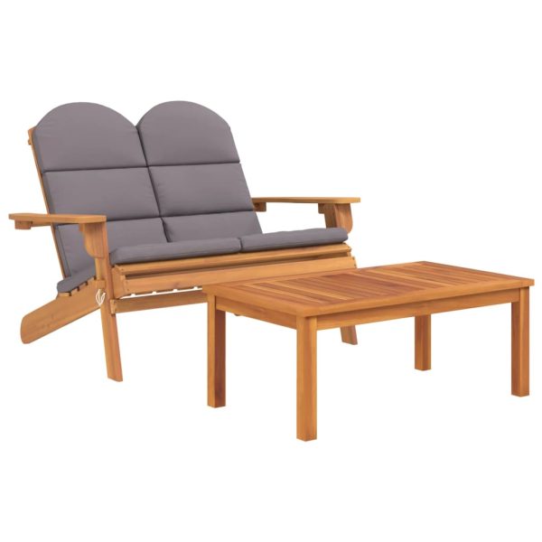 Conjunto lounge de jardim Adirondack 2pcs acácia maciça - Image 2