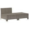 2 pcs conjunto lounge de jardim c/ almofadões vime PE cinzento - Image 3