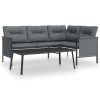 2 pcs conjunto lounge de jardim aço antracite - Image 2