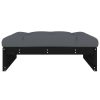Apoio de pés para jardim 120x80 cm pinho maciço preto - Image 3
