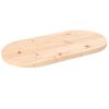 Tampo de mesa oval 70x35x2,5 cm madeira de pinho maciça