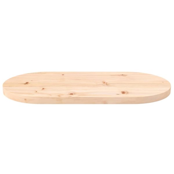 Tampo de mesa oval 70x35x2,5 cm madeira de pinho maciça - Image 3