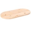 Tampo de mesa oval 80x40x2,5 cm madeira de pinho maciça