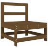 Sofás de centro para jardim 2 pcs pinho maciço castanho-mel - Image 3