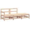 3 pcs conjunto lounge de jardim madeira de pinho maciça - Image 2