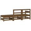 3 pcs conjunto lounge jardim madeira pinho maciça castanho-mel - Image 3
