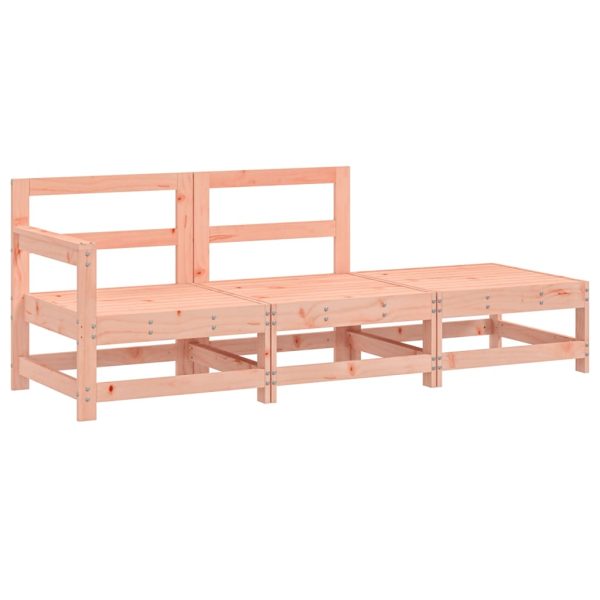 3 pcs conjunto lounge de jardim madeira de douglas maciça - Image 2