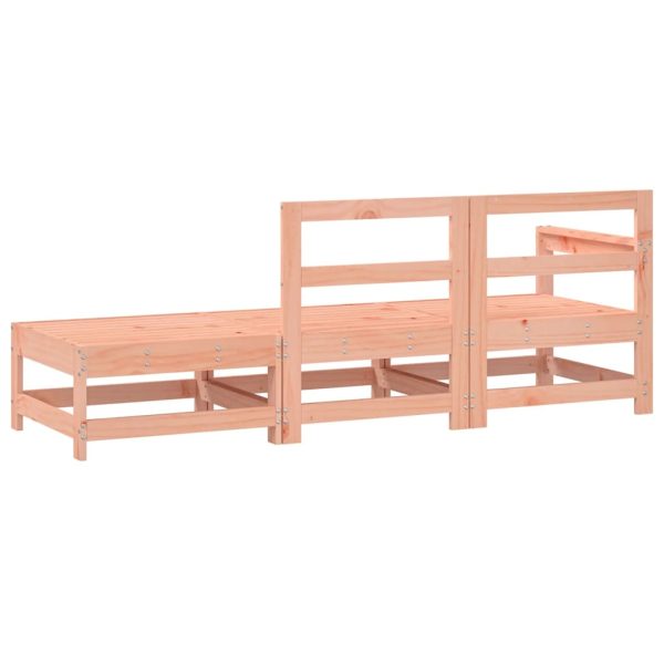 3 pcs conjunto lounge de jardim madeira de douglas maciça - Image 3