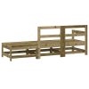 3 pcs conjunto lounge de jardim madeira de pinho impregnada - Image 3