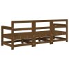 3 pcs conjunto lounge jardim madeira pinho maciça castanho-mel - Image 3