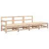 4 pcs conjunto lounge de jardim madeira de pinho maciça - Image 2