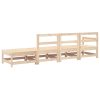 4 pcs conjunto lounge de jardim madeira de pinho maciça - Image 3