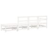 4 pcs conjunto lounge de jardim madeira de pinho maciça branco - Image 3
