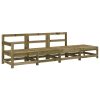 4 pcs conjunto lounge de jardim madeira de pinho impregnada - Image 2