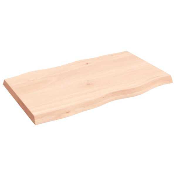 Tampo de mesa c/ bordas vivas carvalho maciço não tratado - Image 3
