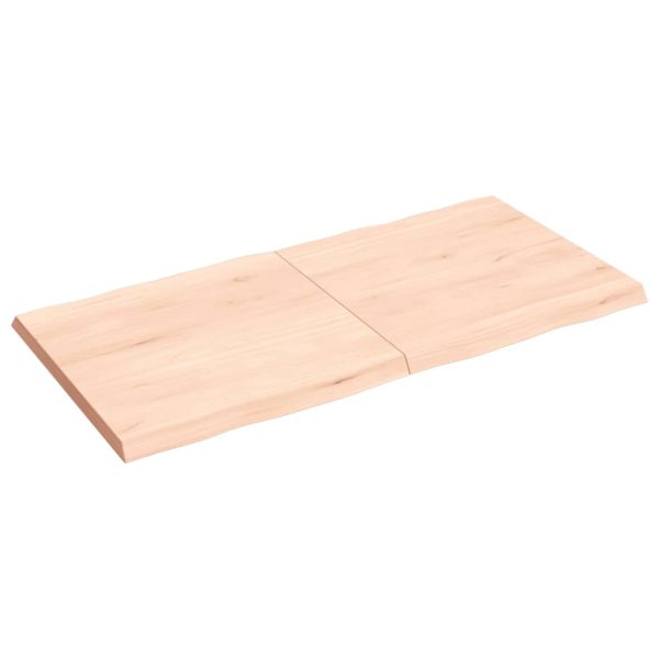 Tampo de mesa c/ bordas vivas carvalho maciço não tratado - Image 3