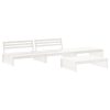 4pcs conjunto lounge jardim c/ almofadões madeira maciça branco - Image 3