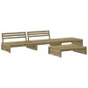 4 pcs conjunto lounge de jardim c/ almofadões pinho impregnado - Image 3