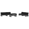 6 pcs conjunto lounge jardim c/ almofadões madeira maciça cinza - Image 2