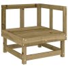 5 pcs conjunto lounge de jardim madeira de pinho impregnada - Image 3
