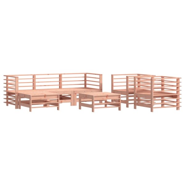 7 pcs conjunto lounge de jardim madeira de douglas maciça - Image 2