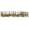 7 pcs conjunto lounge de jardim madeira de pinho impregnada - Image 2
