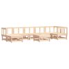 8 pcs conjunto lounge de jardim pinho maciço - Image 2