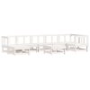 8 pcs conjunto lounge de jardim pinho maciço branco - Image 2