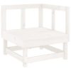 8 pcs conjunto lounge de jardim pinho maciço branco - Image 3