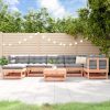 8 pcs conjunto lounge de jardim madeira de douglas maciça