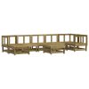8 pcs conjunto lounge de jardim madeira de pinho impregnada - Image 2