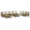 9 pcs conjunto lounge de jardim madeira de pinho impregnada - Image 2