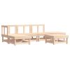 6 pcs conjunto lounge de jardim pinho maciço - Image 2