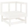 6 pcs conjunto lounge de jardim pinho maciço branco - Image 3