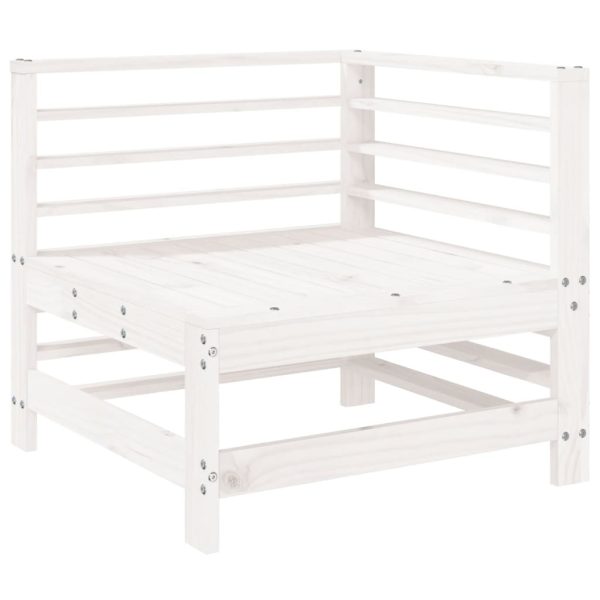 6 pcs conjunto lounge de jardim pinho maciço branco - Image 3