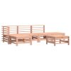 6 pcs conjunto lounge de jardim madeira de douglas maciça - Image 2