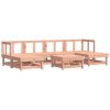 7 pcs conjunto lounge de jardim madeira de douglas maciça - Image 2