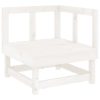 7 pcs conjunto lounge de jardim pinho maciço branco - Image 3