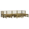 7 pcs conjunto lounge de jardim madeira de pinho impregnada - Image 2