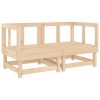 7 pcs conjunto lounge de jardim pinho maciço - Image 3