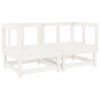 7 pcs conjunto lounge de jardim pinho maciço branco - Image 3