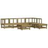 7 pcs conjunto lounge de jardim madeira de pinho impregnada - Image 2