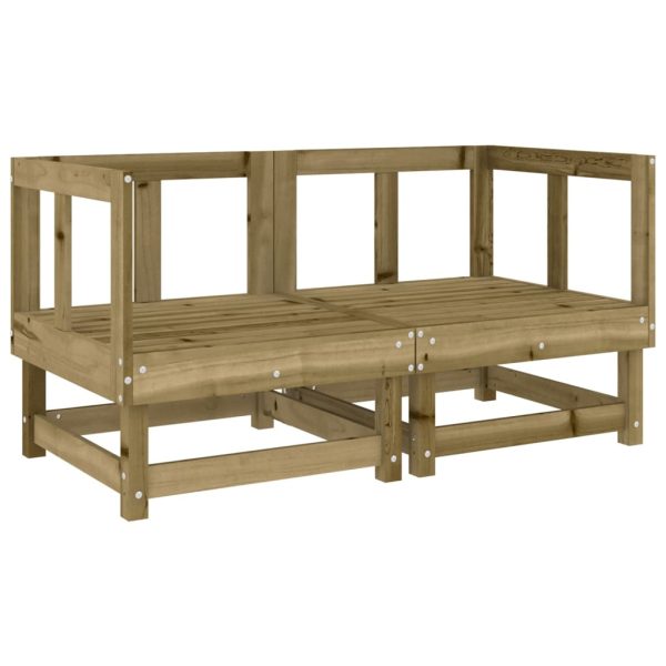7 pcs conjunto lounge de jardim madeira de pinho impregnada - Image 3