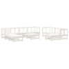 11 pcs conjunto lounge de jardim madeira de pinho maciça branco - Image 2
