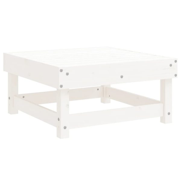 11 pcs conjunto lounge de jardim madeira de pinho maciça branco - Image 3