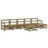 7 pcs conjunto lounge de jardim madeira de pinho impregnada - Image 2