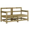 7 pcs conjunto lounge de jardim madeira de pinho impregnada - Image 3